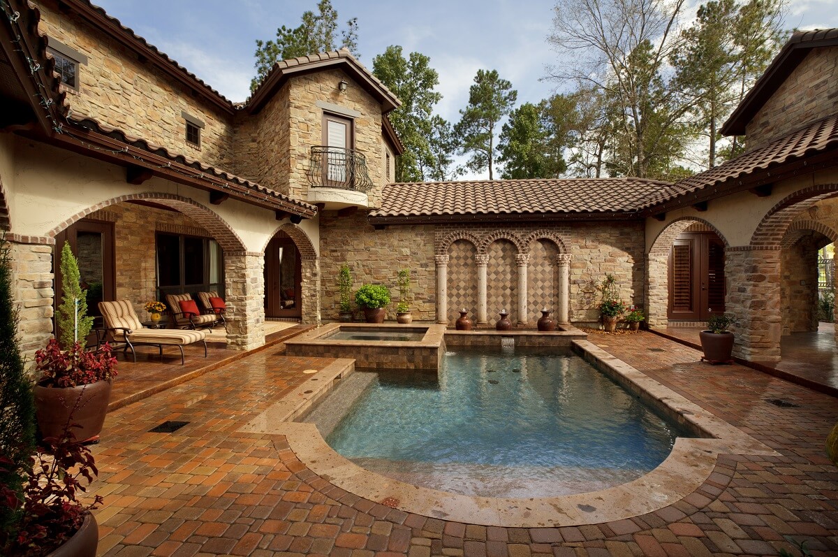 Outdoor Living Space with a Pool